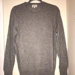 White and Warren Grey Cashmere Sweater